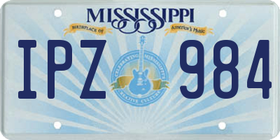 MS license plate IPZ984