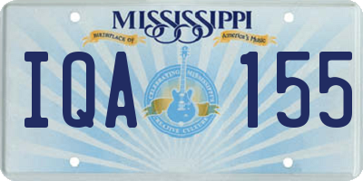 MS license plate IQA155