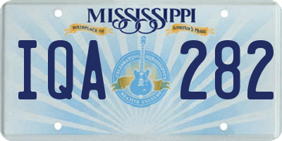 MS license plate IQA282
