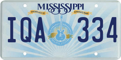 MS license plate IQA334