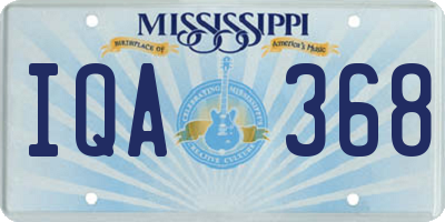 MS license plate IQA368