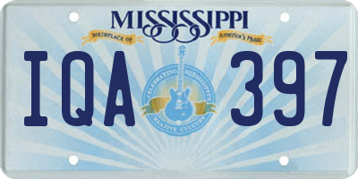 MS license plate IQA397