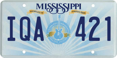 MS license plate IQA421