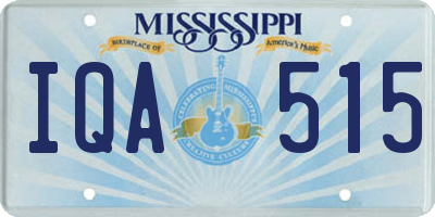 MS license plate IQA515