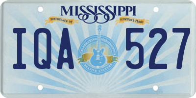 MS license plate IQA527