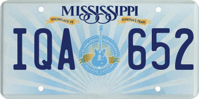 MS license plate IQA652