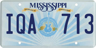MS license plate IQA713