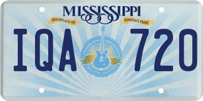 MS license plate IQA720