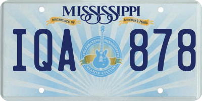 MS license plate IQA878