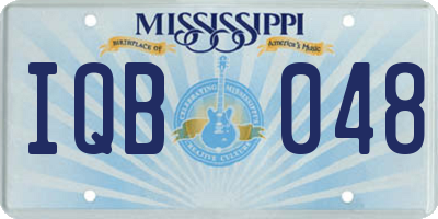 MS license plate IQB048