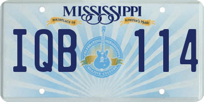 MS license plate IQB114
