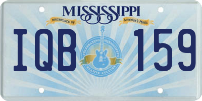 MS license plate IQB159