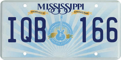 MS license plate IQB166