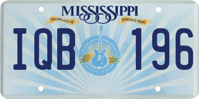 MS license plate IQB196