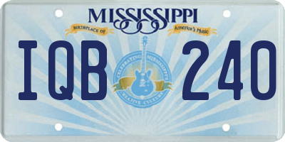 MS license plate IQB240