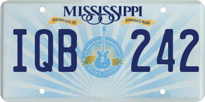 MS license plate IQB242