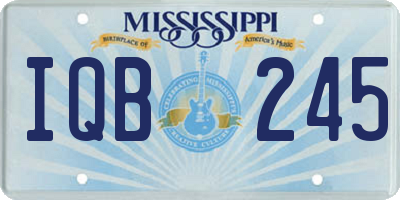 MS license plate IQB245