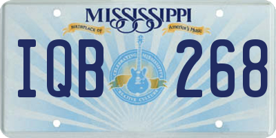 MS license plate IQB268