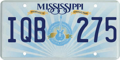 MS license plate IQB275