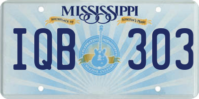 MS license plate IQB303