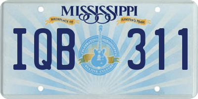 MS license plate IQB311