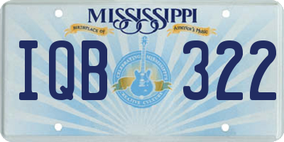 MS license plate IQB322