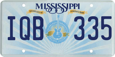 MS license plate IQB335