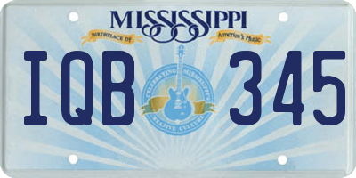 MS license plate IQB345