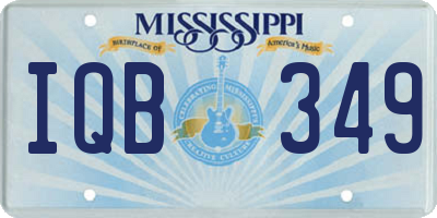 MS license plate IQB349