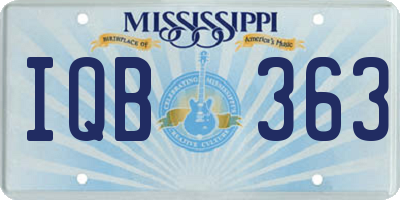 MS license plate IQB363