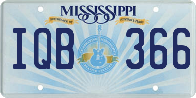 MS license plate IQB366