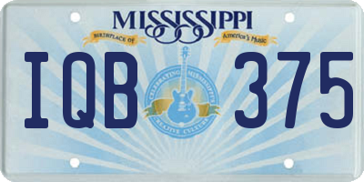 MS license plate IQB375