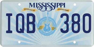 MS license plate IQB380