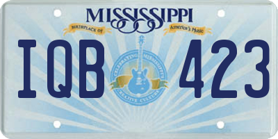 MS license plate IQB423