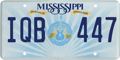 MS license plate IQB447