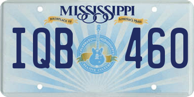 MS license plate IQB460