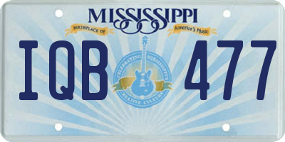MS license plate IQB477