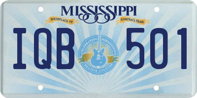 MS license plate IQB501