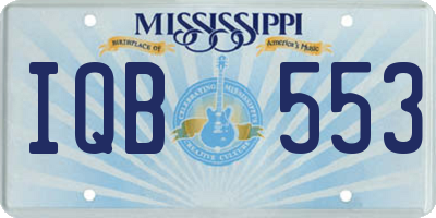 MS license plate IQB553