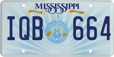MS license plate IQB664