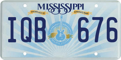 MS license plate IQB676