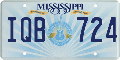MS license plate IQB724