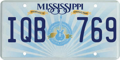 MS license plate IQB769