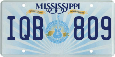 MS license plate IQB809