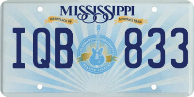 MS license plate IQB833