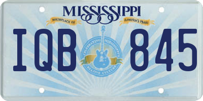 MS license plate IQB845