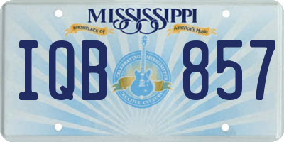 MS license plate IQB857