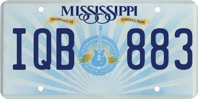 MS license plate IQB883