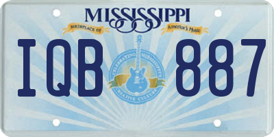 MS license plate IQB887