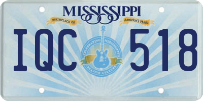 MS license plate IQC518